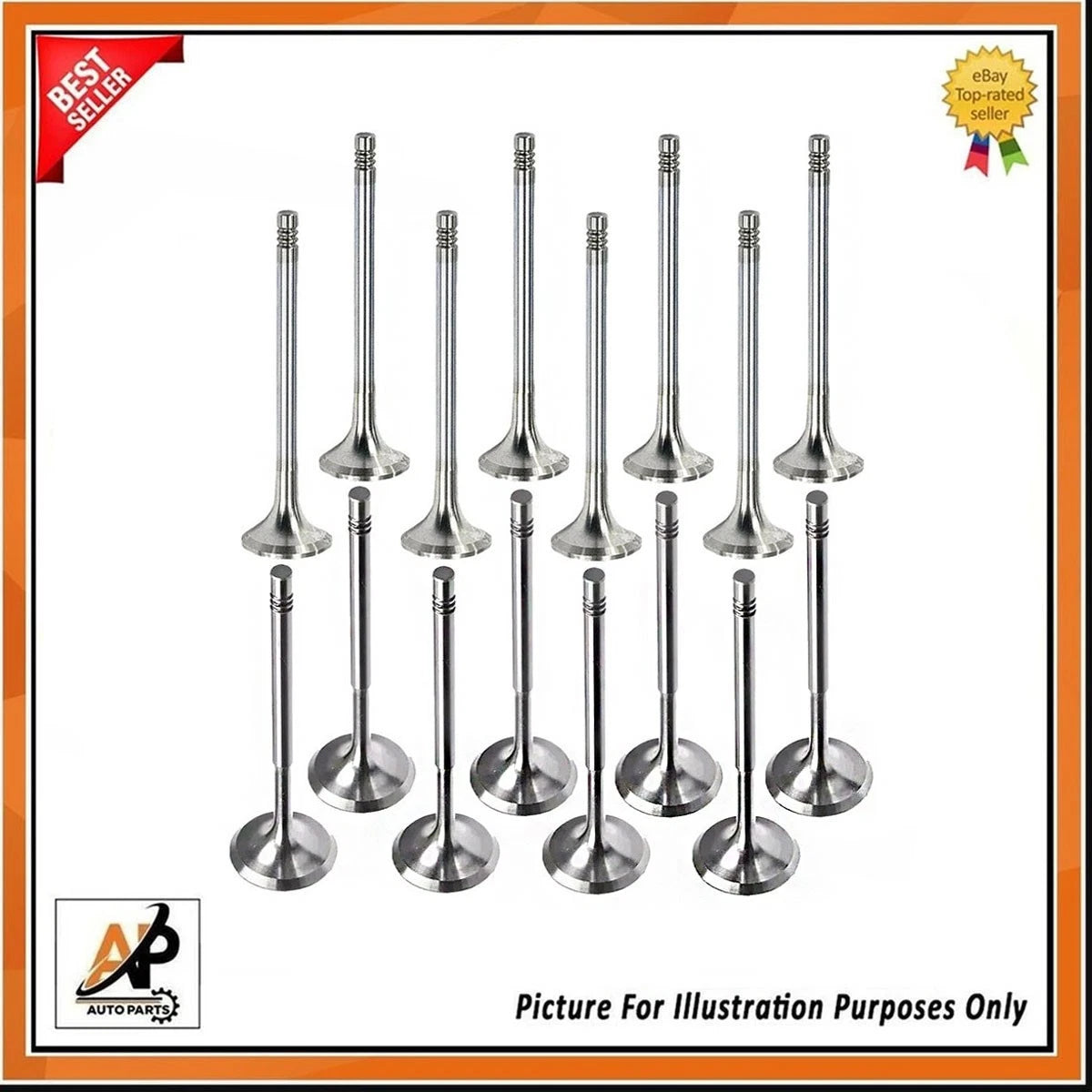 Engine Inlet Exhaust Valves Set 8PCS Replacement for Peugeot Boxer (2006–2024)
