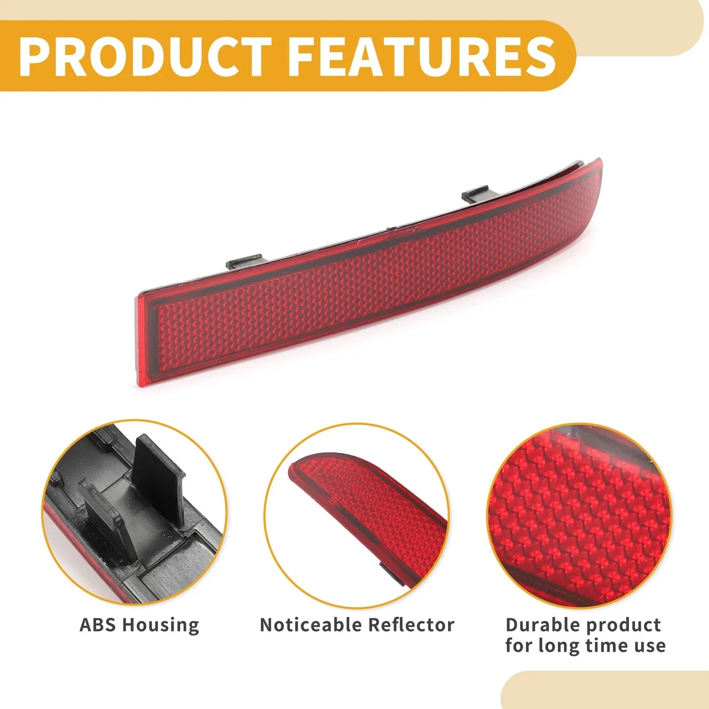Rear Right Bumper Reflector for Mercedes Sprinter 1500 (2019-2022) Red