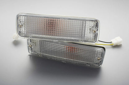 Clear Bumper Bar Indicator Turn Signal Lights for 88-97 Toyota Hilux