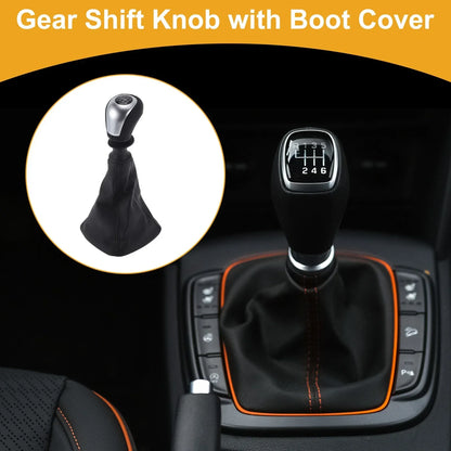 6 Speed Gear Shifter Knob & Cover for Opel Insignia (2008-2015) Faux Leather