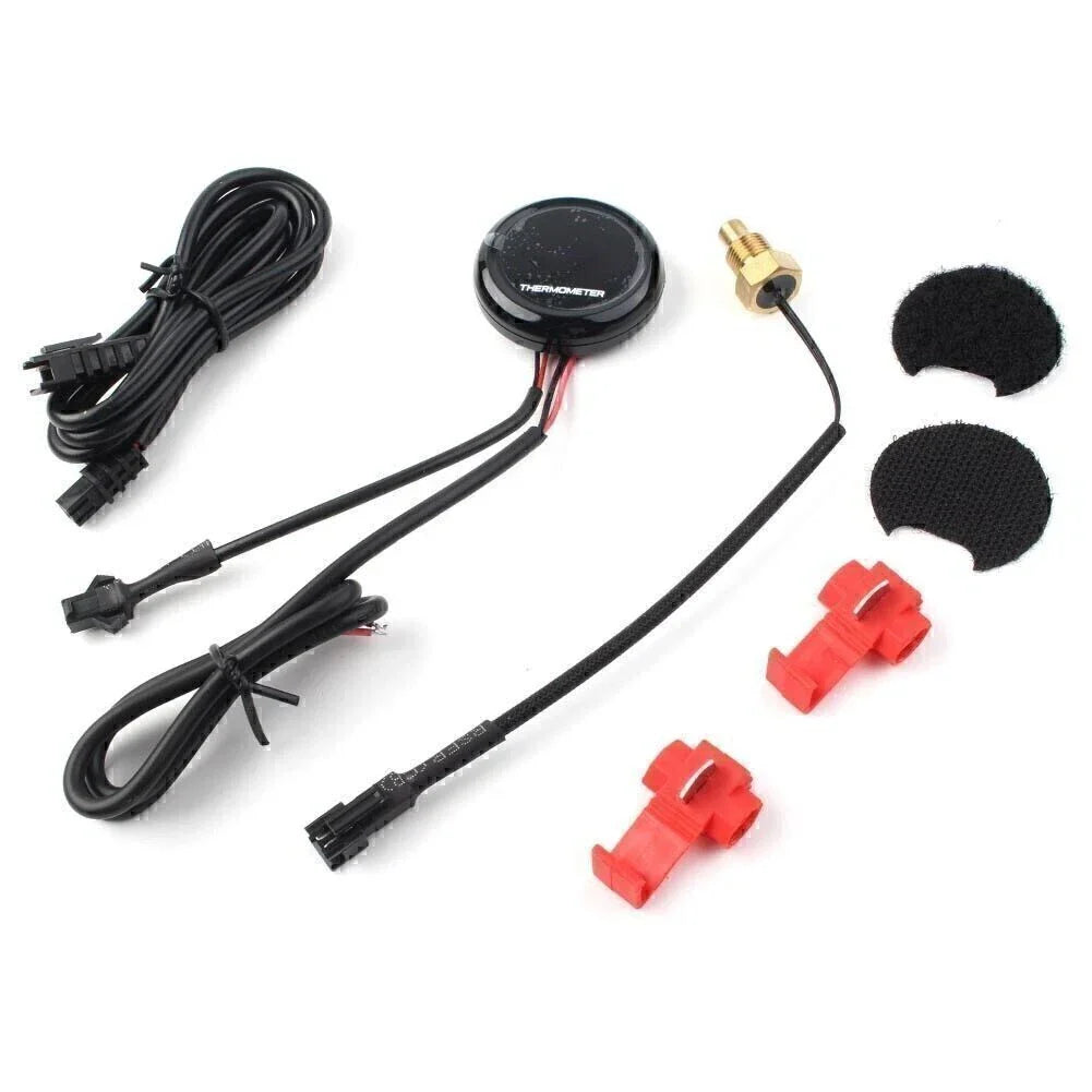 LCD Digital Thermometer Water Temperature Sensor Gauge for Motorcycle Red