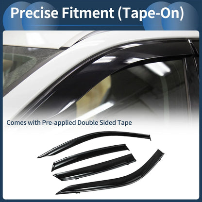 Window Deflectors for Honda Civic Sedan 2022 Side Vent Visors Black 1 Set
