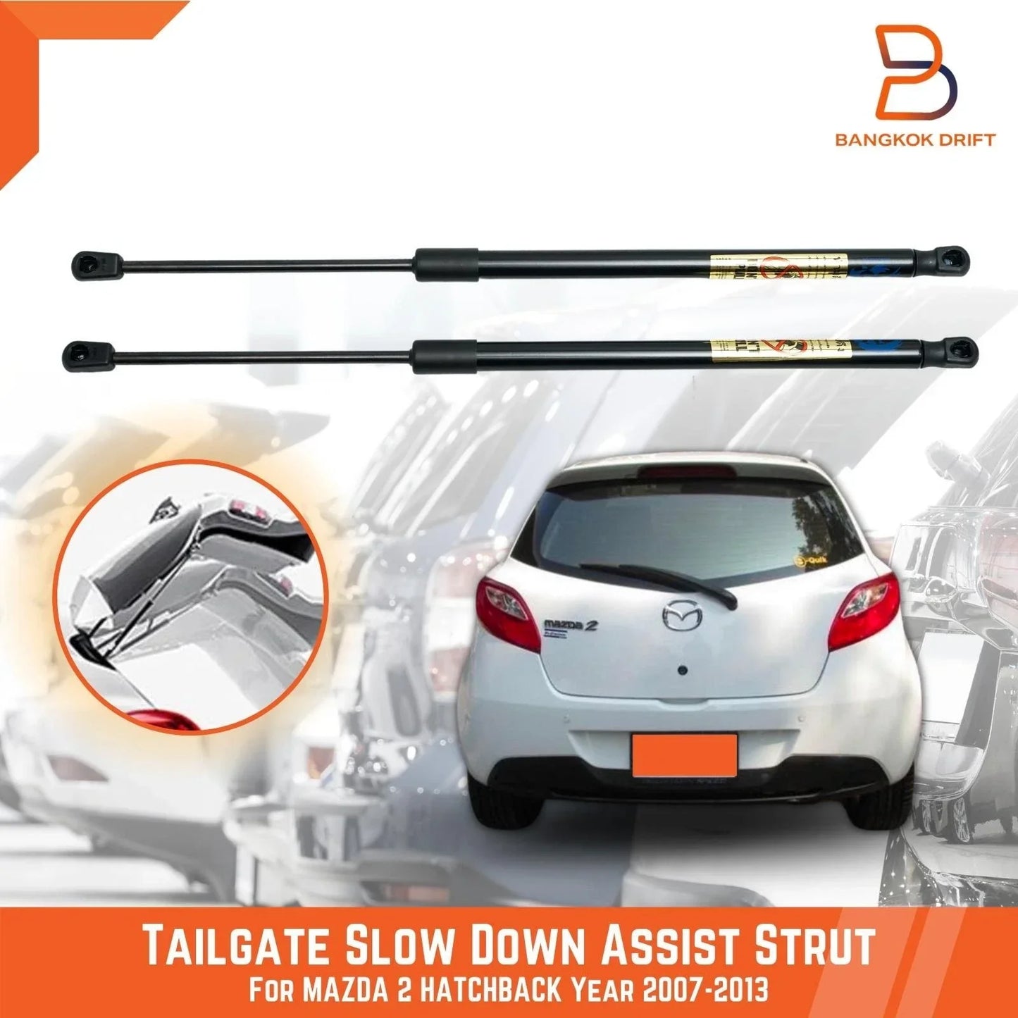 Rear Tailgate Gas Strut Damper for Mazda2 2007-2013 Hatchback