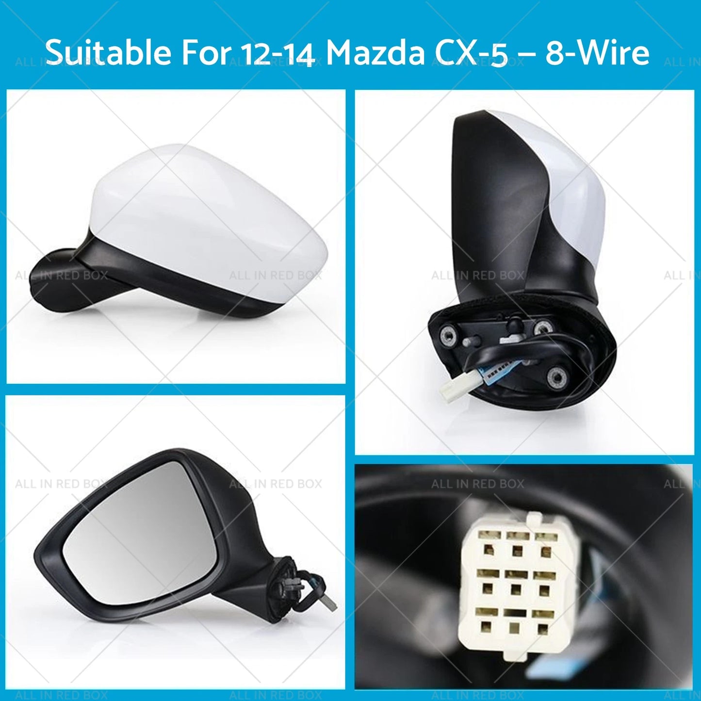 Left Door Wing Mirror for Mazda CX-5 (2012-2014)