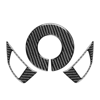 3 x Car Steering Wheel Button Frame Cover Trim for Fiat 500 (2012-2015)