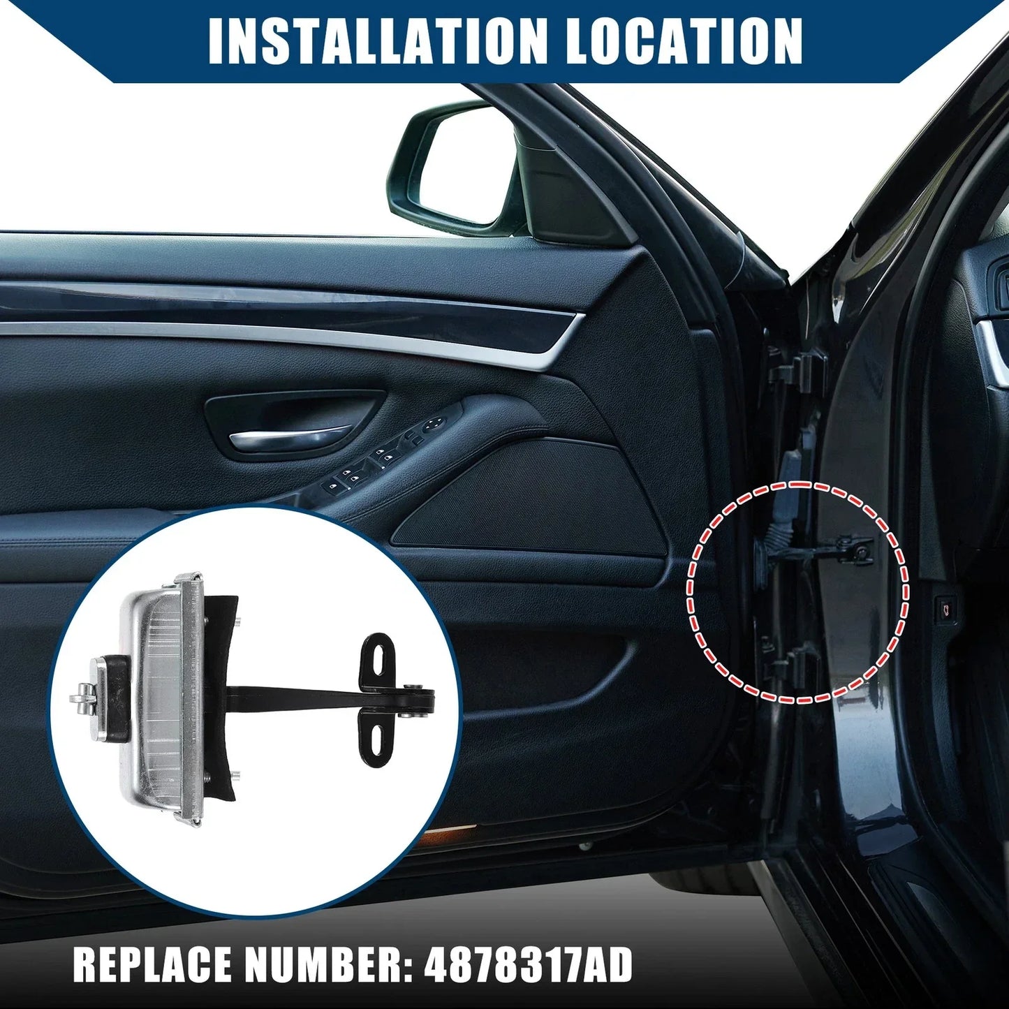 Front Left Door Check Strap for Dodge Stratus & Chrysler Sebring (2001-2006)