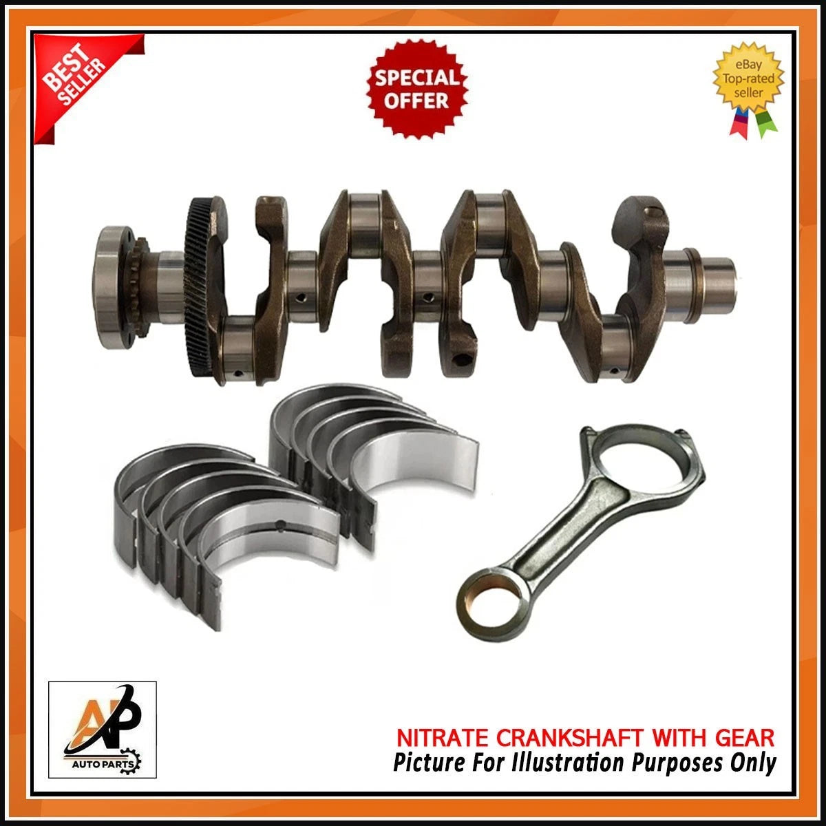 Alloy Steel Crankshaft for Land Rover 2.0 D 204DTD with Engine Kit (2000–2000)