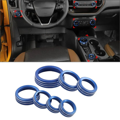 AC Control Knob Trim Ring for Ford Bronco Sport (2021-2024) - Blue