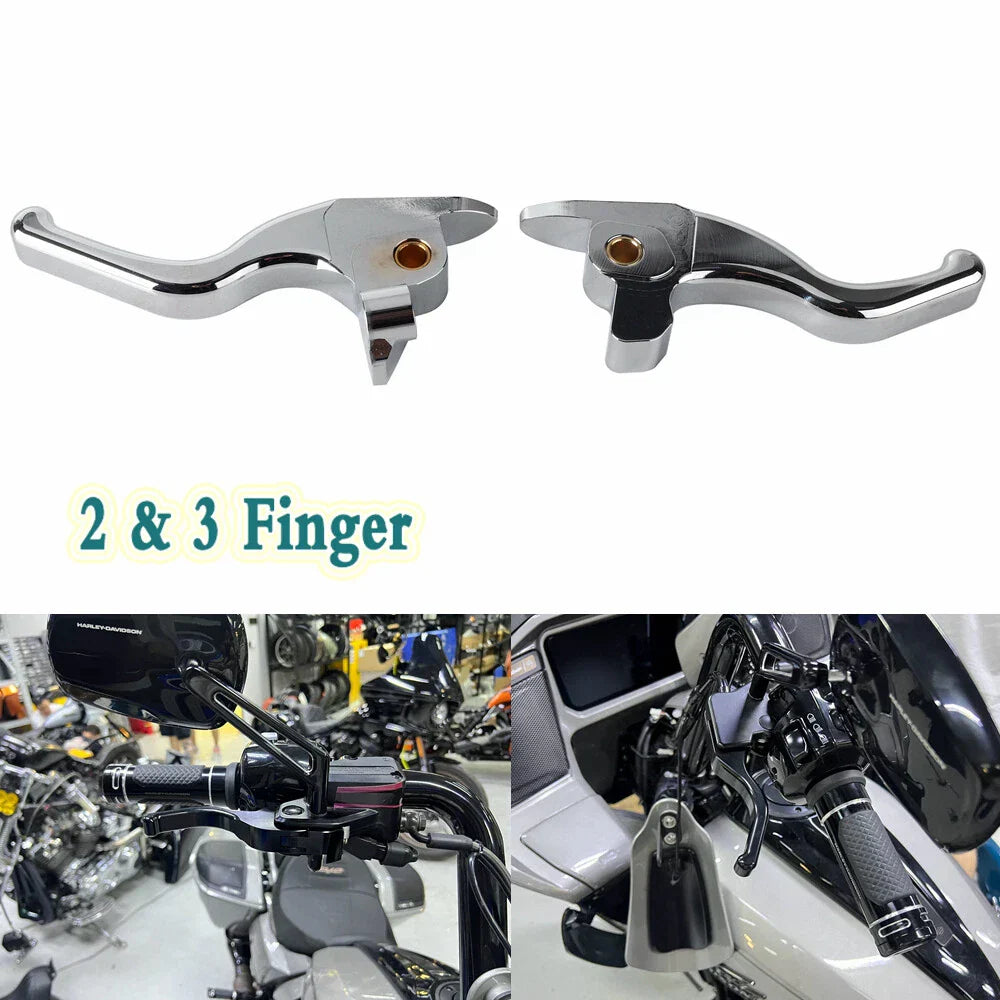 Finger Brake Clutch Levers for Harley Touring Electra Glide FLHT