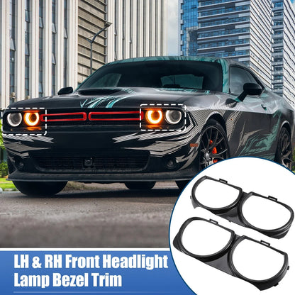 Front Headlight Lamp Bezel Trim for Dodge Challenger (2015-2023)