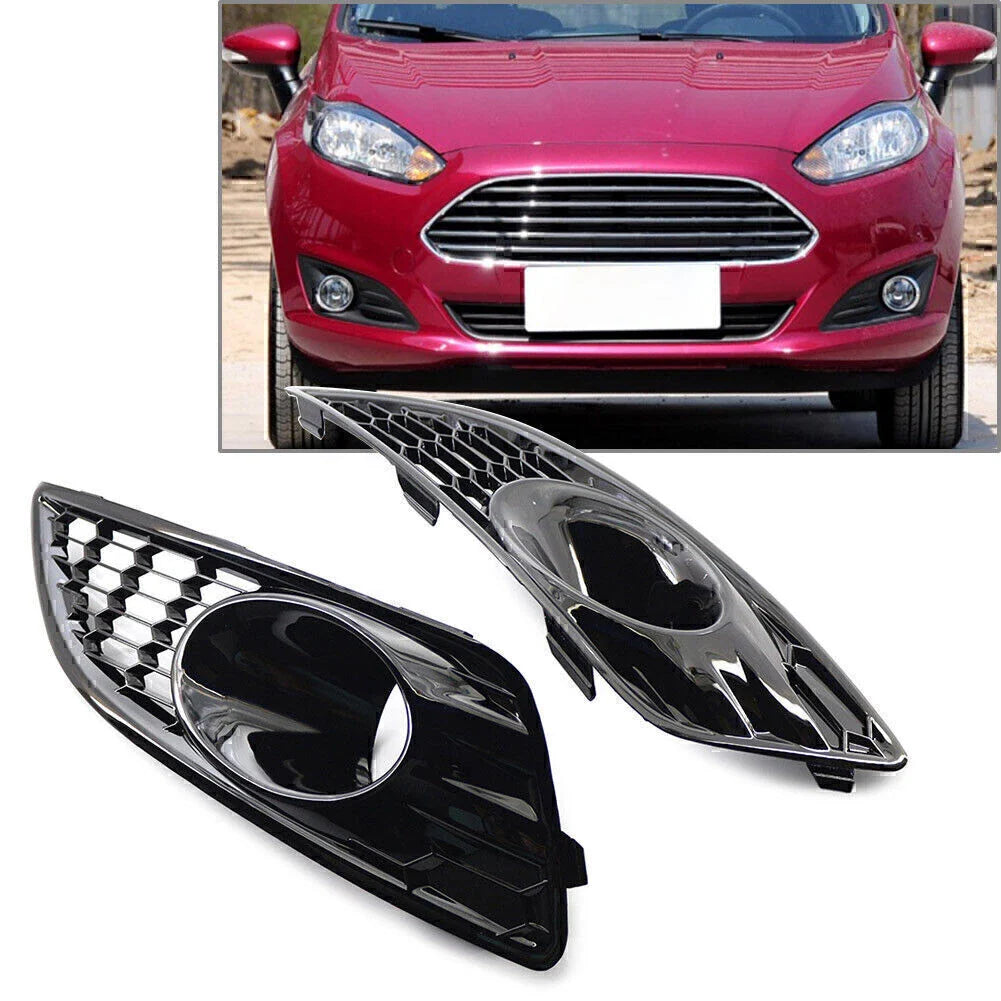 ABS Front Bumper Grilles Fog Light Covers for Ford Fiesta (2012-2016)