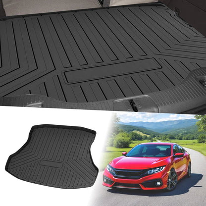 Flat Face Cargo Liner Rear Trunk Mat for Honda Civic (2011-2015) 1 x TPE