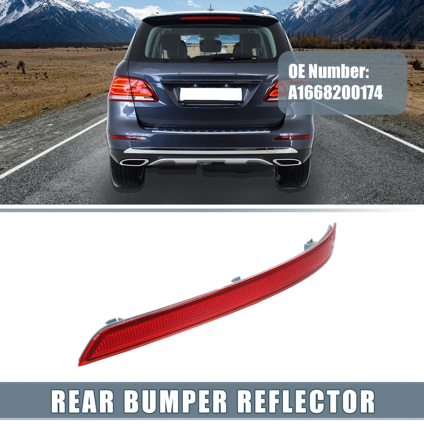 Rear Right Bumper Reflector for Mercedes-Benz ML350 (2012-2015)
