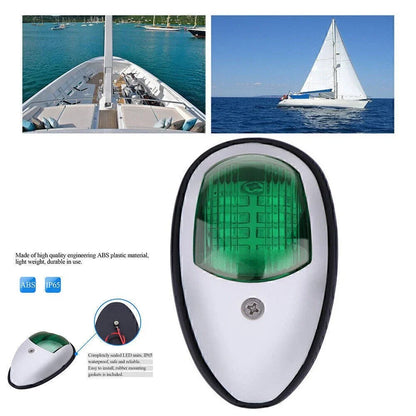 1x Waterproof 12V LED Green Navigation Light for Marine Boat Yacht