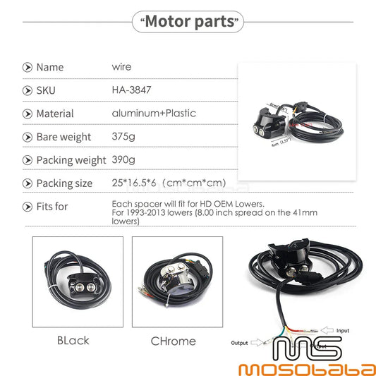 Air Ride Switch Controller 1'' Handlebar for Harley Street Road Glide (2014-2023)