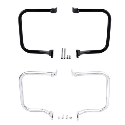 Chrome/Black Saddlebag Guard Rail Crash Bar for Harley FLST FLSTC (2000-2017)