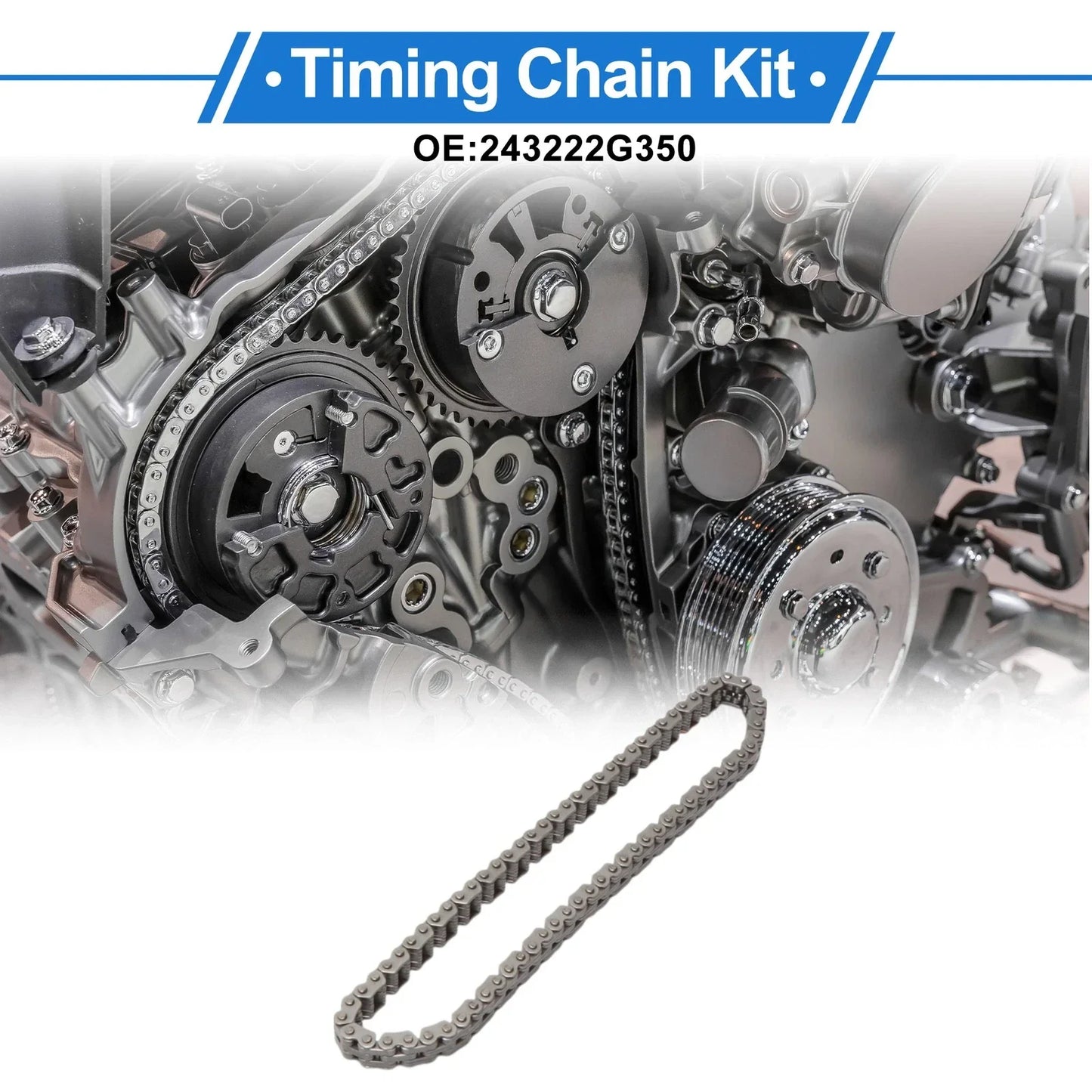 Timing Chain Kit for Hyundai Santa Fe 2013-2015 (2 x Chains, Gears, Guides)