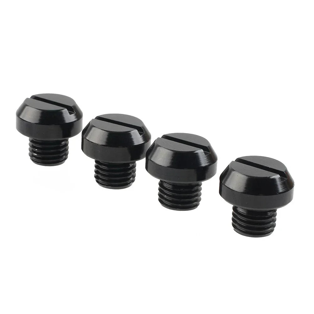 4 x Mirror Hole Blanking Plugs M10 Screws Caps Black for Universal Motorcycle