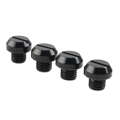 4 x Mirror Hole Blanking Plugs M10 Screws Caps Black for Universal Motorcycle