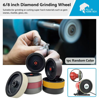 8" x 2" x 1" Soft Diamond Resin Wheels for Lapidary Tool