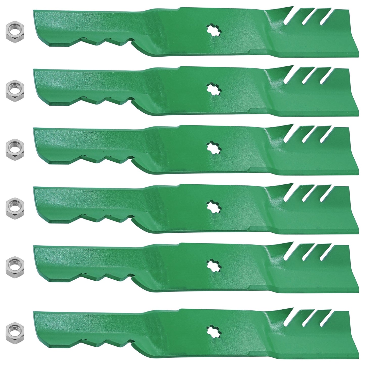 54 Inch Deck Blade with Nut Replacement for John Deere GX21380 (2002–2020)