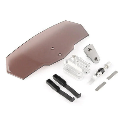 Adjustable Clip-On Windshield Windscreen for Universal Motor Tan