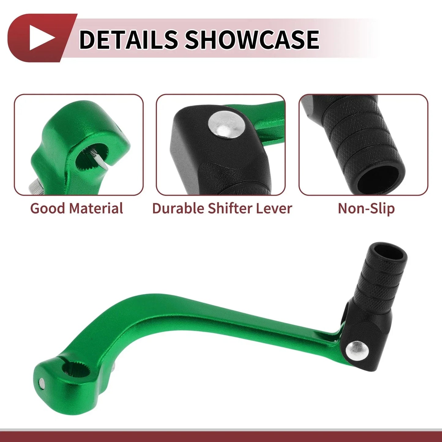 Folding Motorcycle Gear Shifter Lever for Honda CRF110F (2013-2018) Green/Black