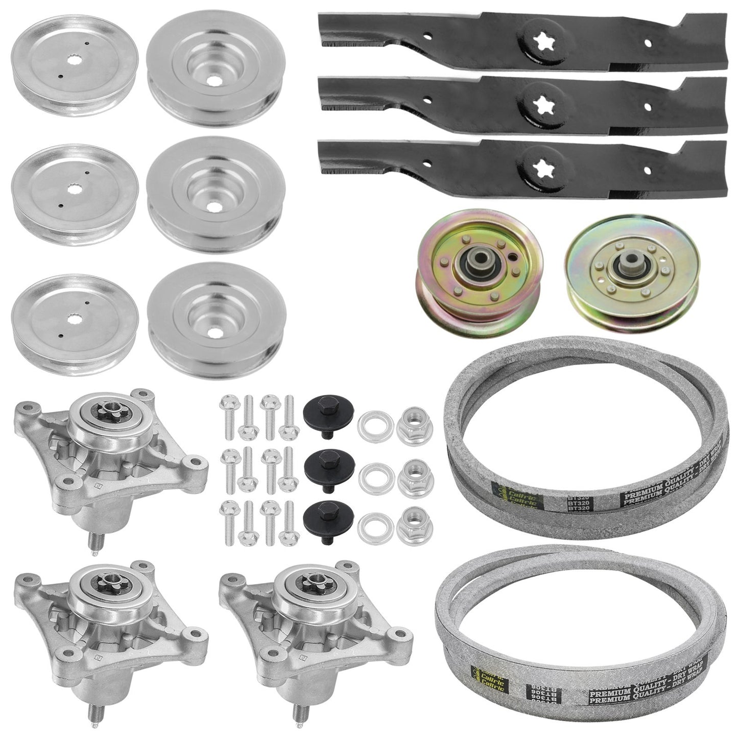 Deck Spindle Blade Pulley and Belt Kit for Husqvarna 48 Inch (2004–2018)