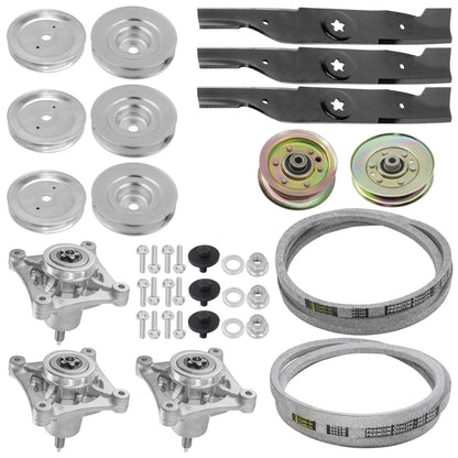 Deck Spindle Blade Pulley and Belt Kit for Husqvarna 48 Inch (2004–2018)