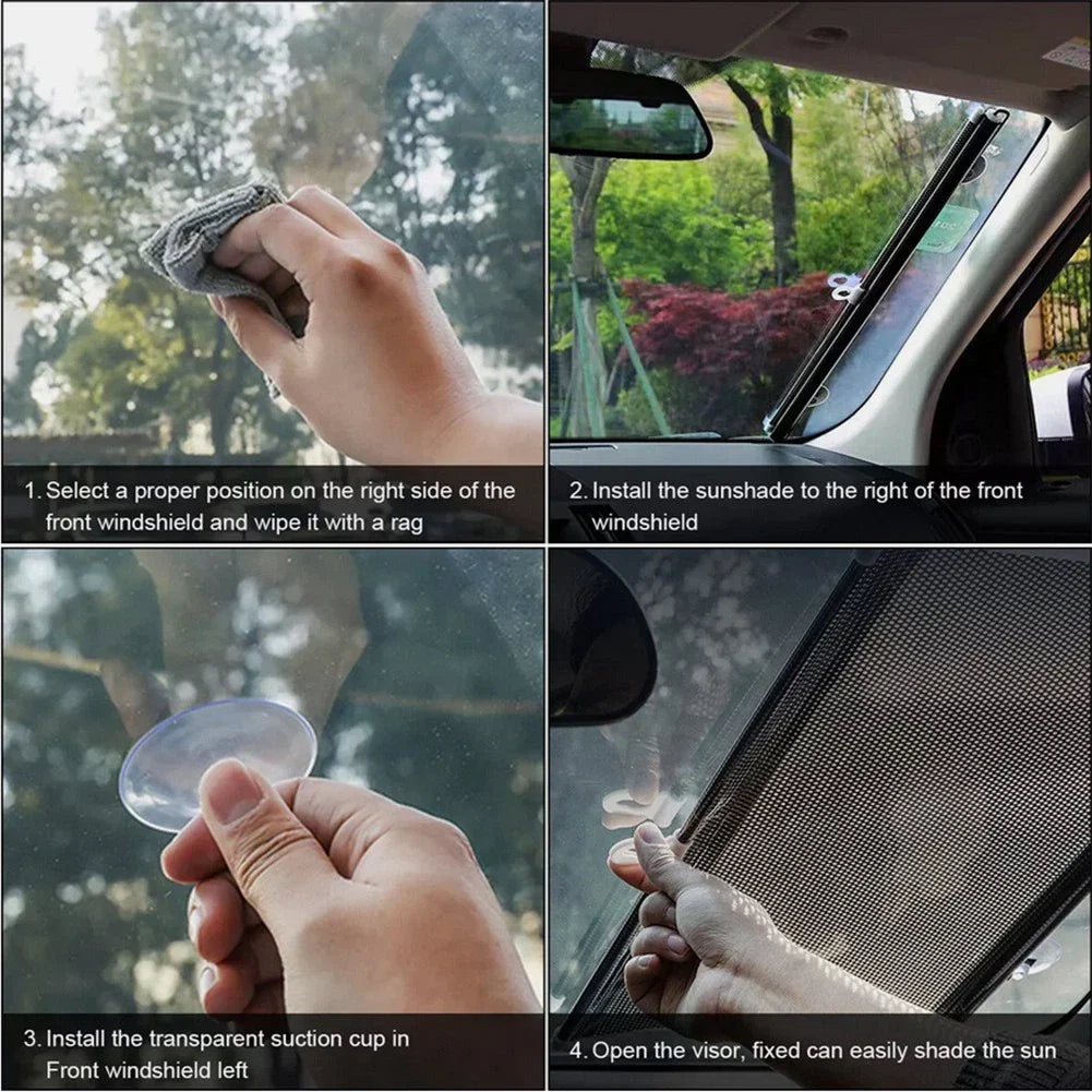 Auto Retractable Windshield Sunshade Cover