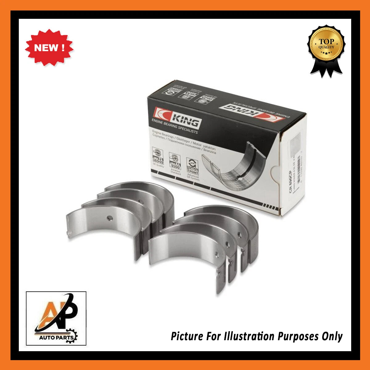 Engine Big End Bearings Standard Size for VW Audi 1.3 1.6 () (—)