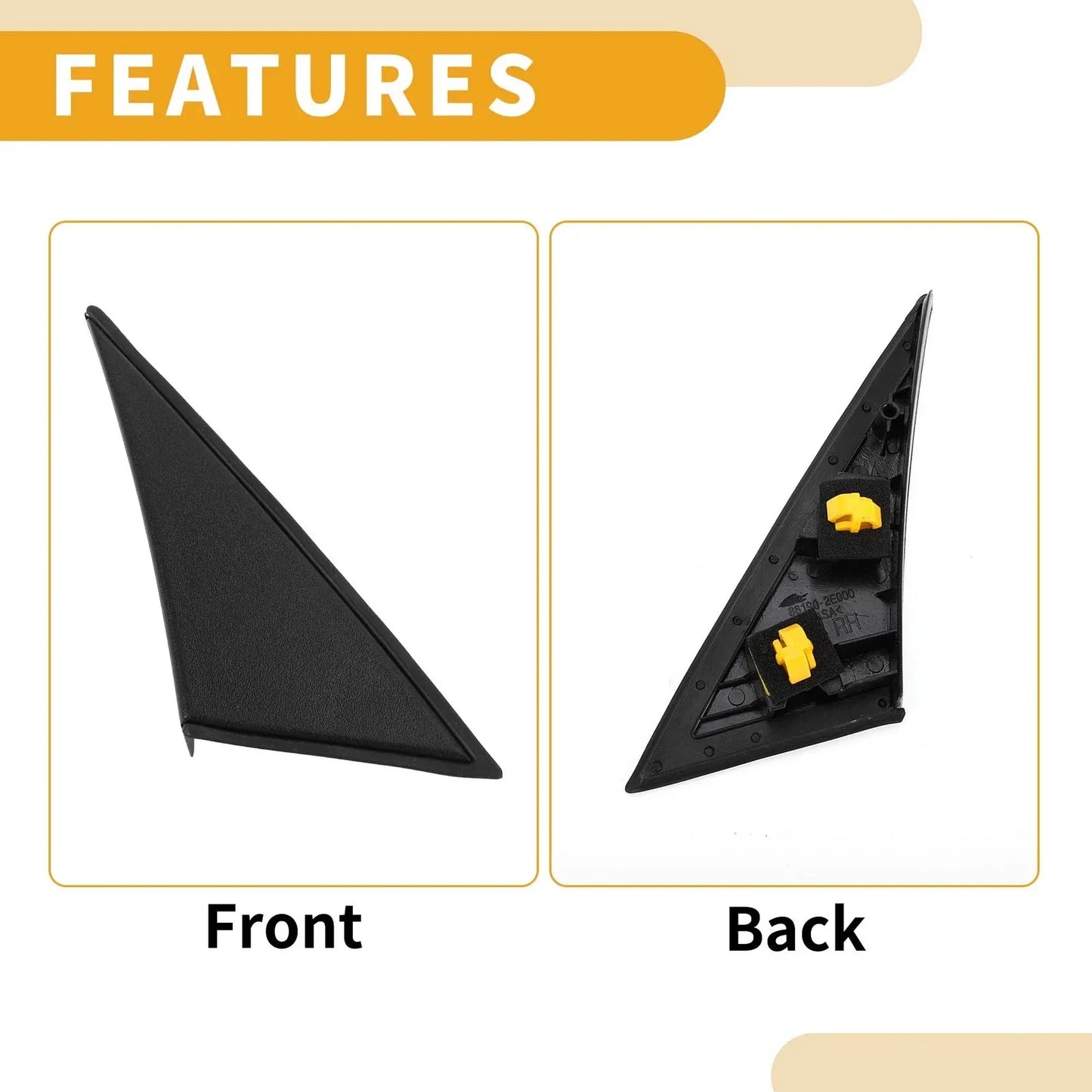 Front Right Side Pillar Triangle Trim for Hyundai Tucson (2005-2010)