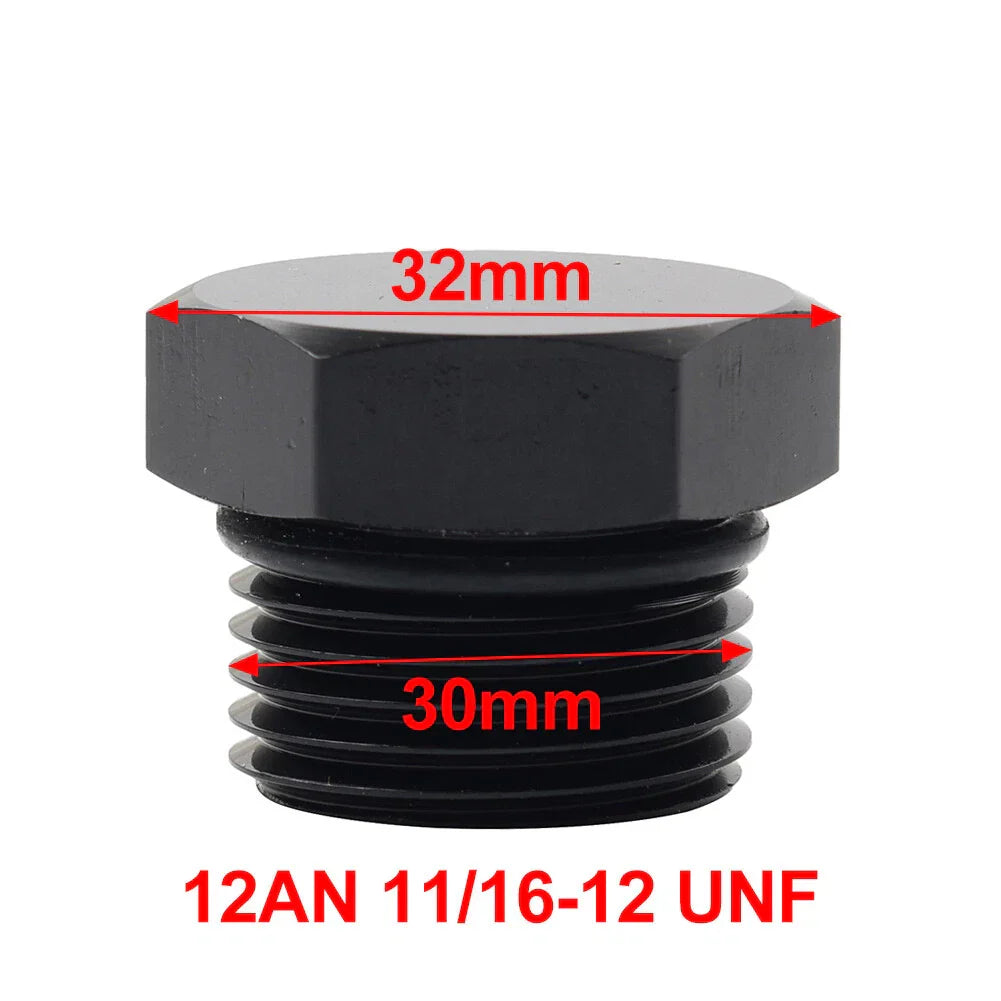 Aluminum 12AN Block Off Cap ORB Plug Male Fitting Adapters