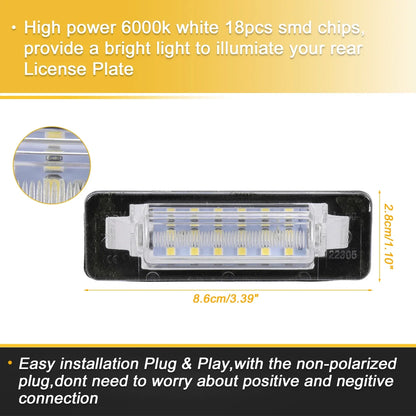 LED License Plate Light Assembly for Mercedes-Benz E-Class (1996-2002)