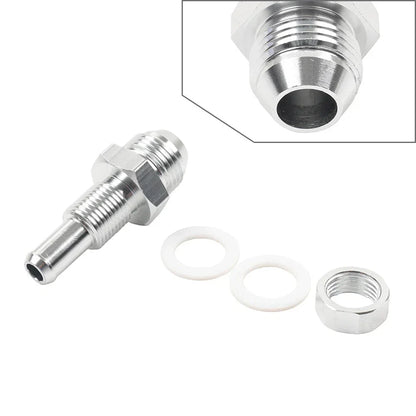 8AN Male Flare Bulkhead to 3/8" Hose Barb Fuel Tank Fitting for Universal (N/A)
