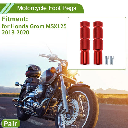 Motorcycle Foot Pegs for Honda Grom MSX125 2013-2020 Aluminum Alloy Red