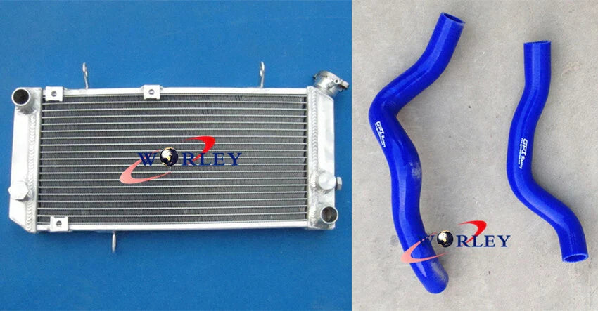 Aluminum Radiator & Blue Silicone Hose for Suzuki TL1000S (1997-2001)