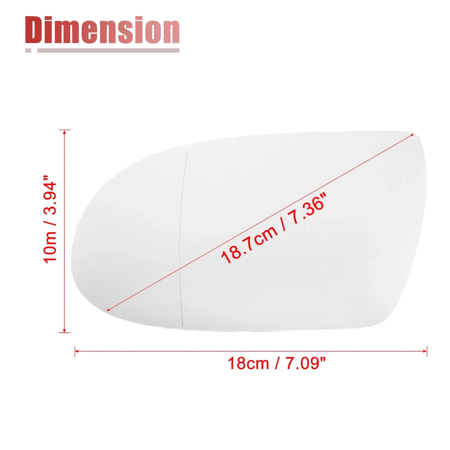 Heated Left Side Rearview Mirror Glass for Mercedes-Benz SL500 SL550 (2003-2009)