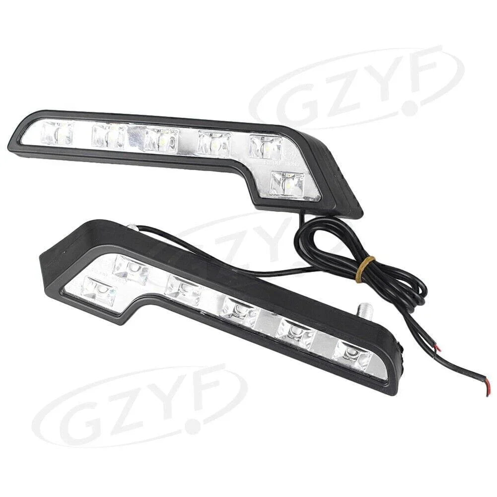 6-LED Daytime Running Lights Universal Euro Style 7-Tube Pair