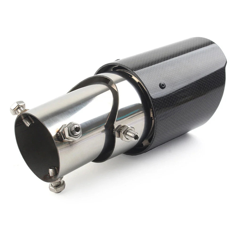 Carbon Fiber Exhaust System Pipe Muffler Tip for Car - Stainless Steel