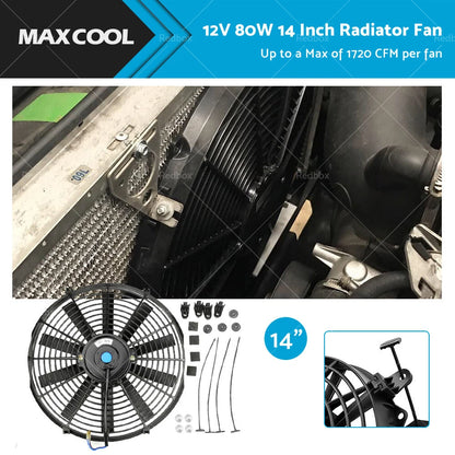 14" 12V 90W Electric Cooling Fan for Universal Vehicles