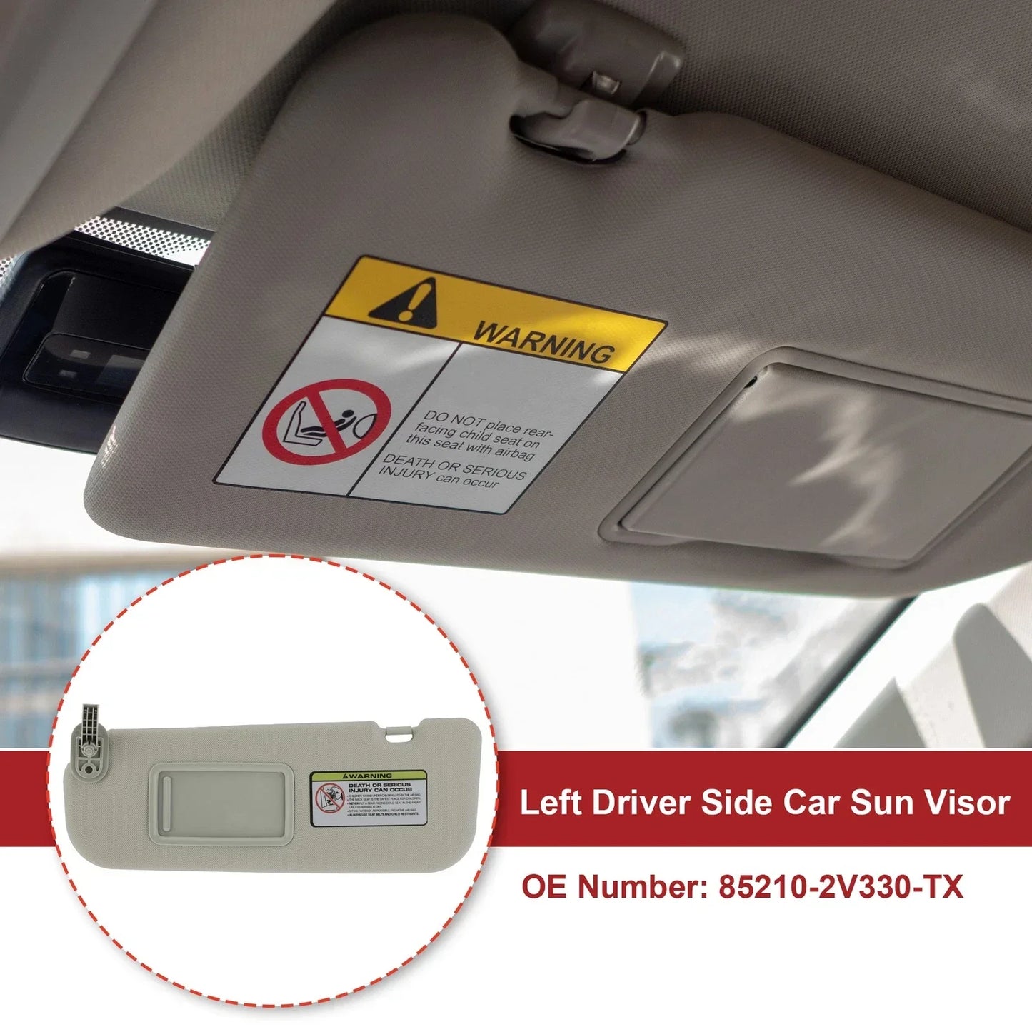 Left Car Sun Visor with Mirror for Hyundai Veloster (2012)