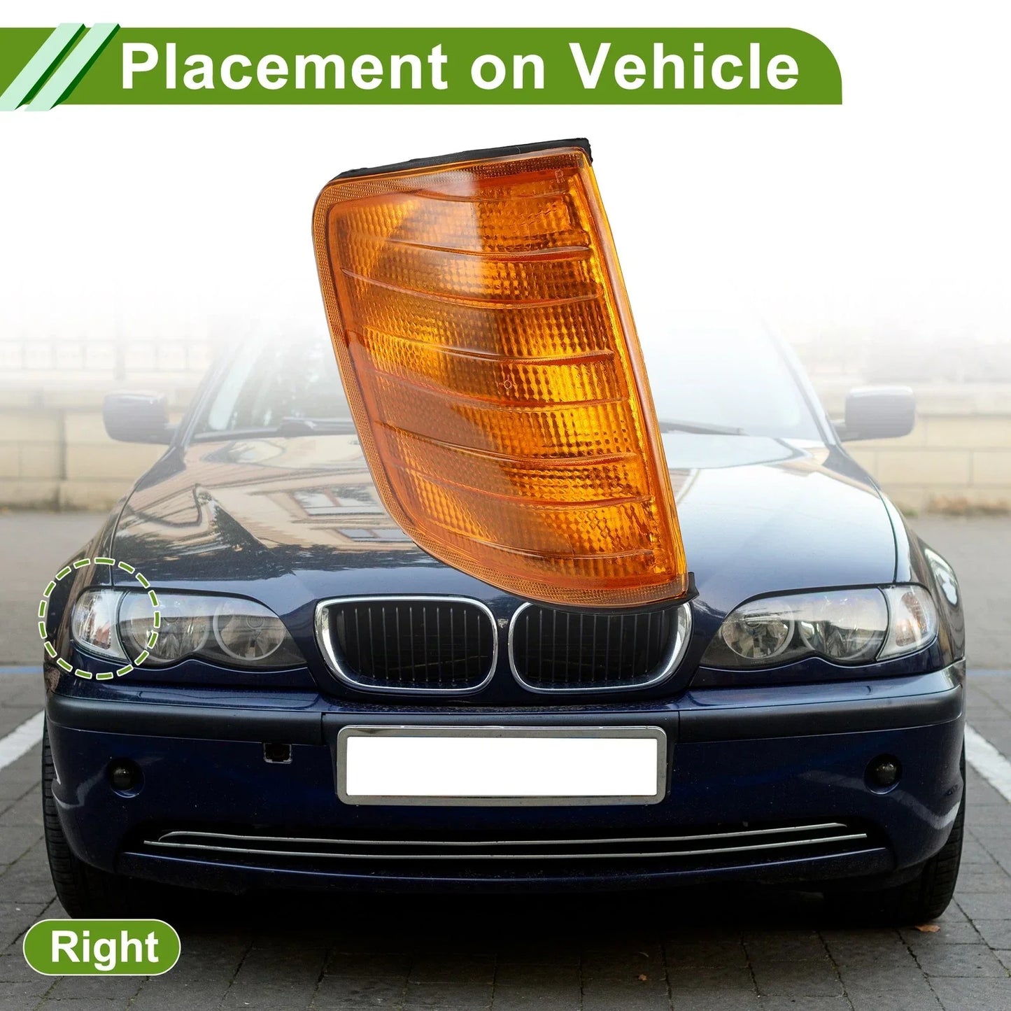 Right Corner Signal Light Cover for Mercedes-Benz (1984-1996)