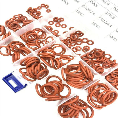O Ring 225pcs Red Silicone for Reliable Seal Between Surfaces