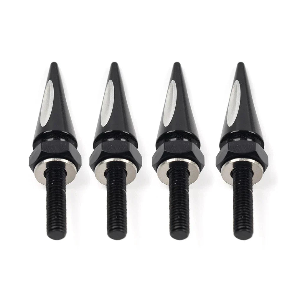 Windshield Spike Bolts 4 x Aluminum Black & White for Harley Road Glide (2015+)