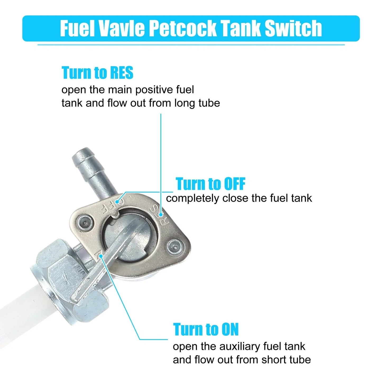 Fuel Valve Petcock for Honda ATC200 Gas Tank Switch (1981-1983)