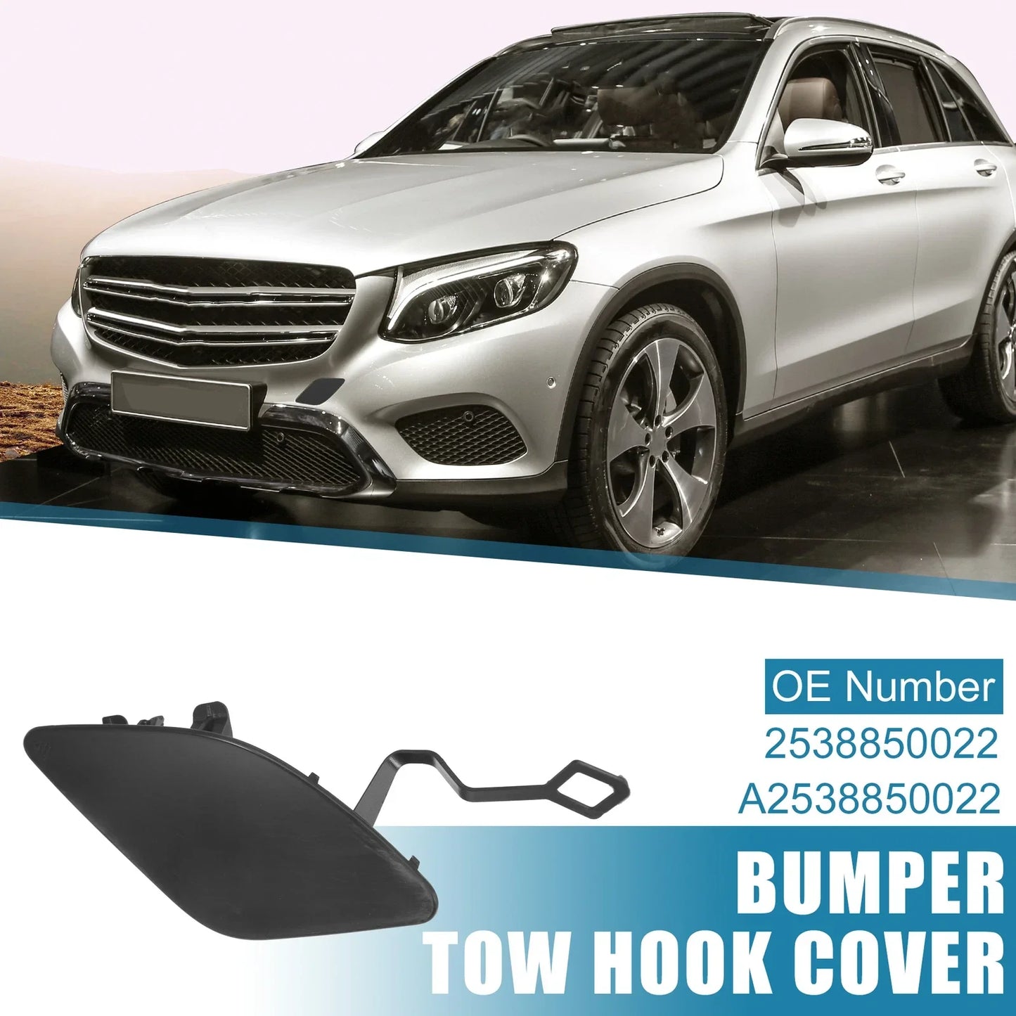 Front Bumper Tow Hook Cover for Mercedes-Benz GLC Class (2016-2023)