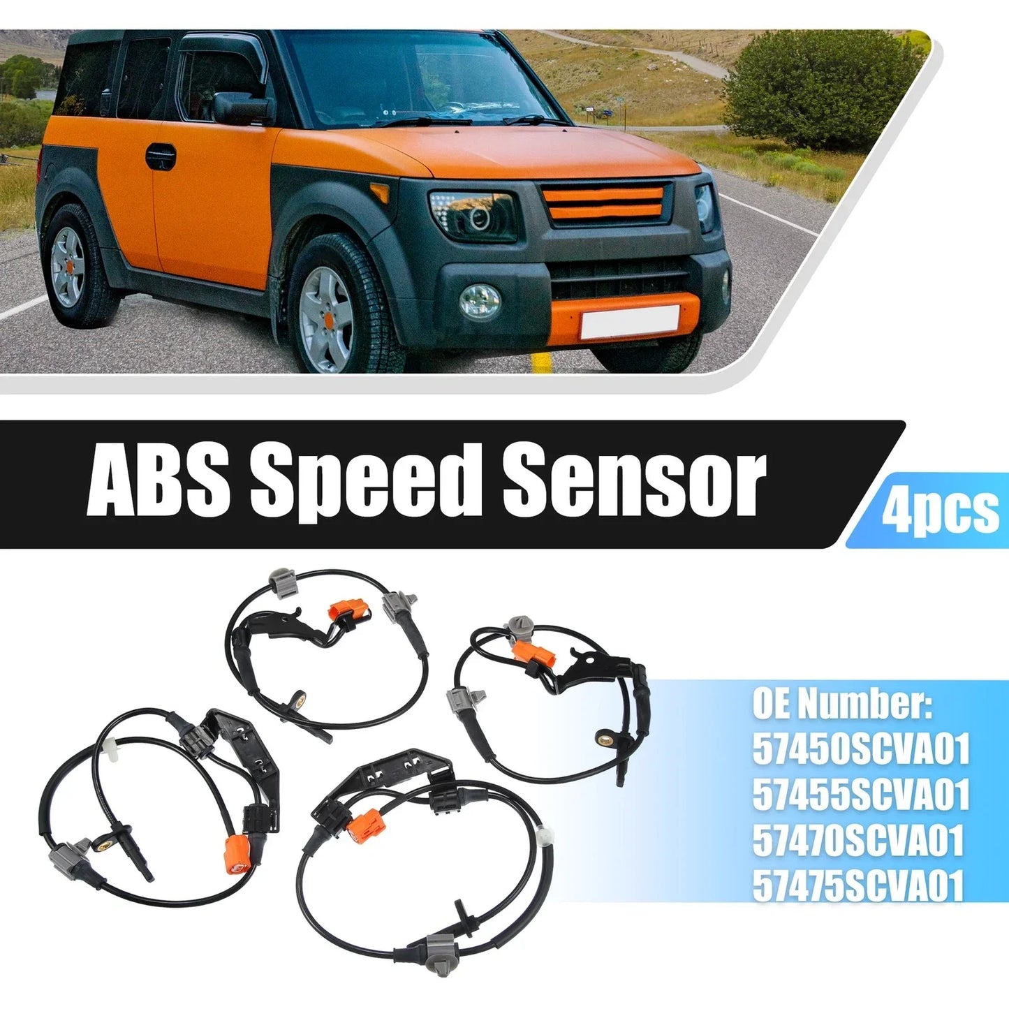 4 x ABS Speed Covers for Honda Element (2003-2011)