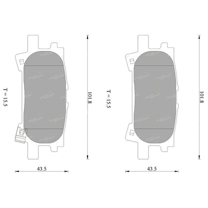 Bremtec Rear Disc Brake Pads Set for Toyota Kluger MCU28R (2004–2007)