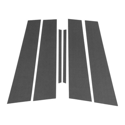6 x Pillar Window Trim for Chevy Malibu (2013-2015) Carbon Fiber Black